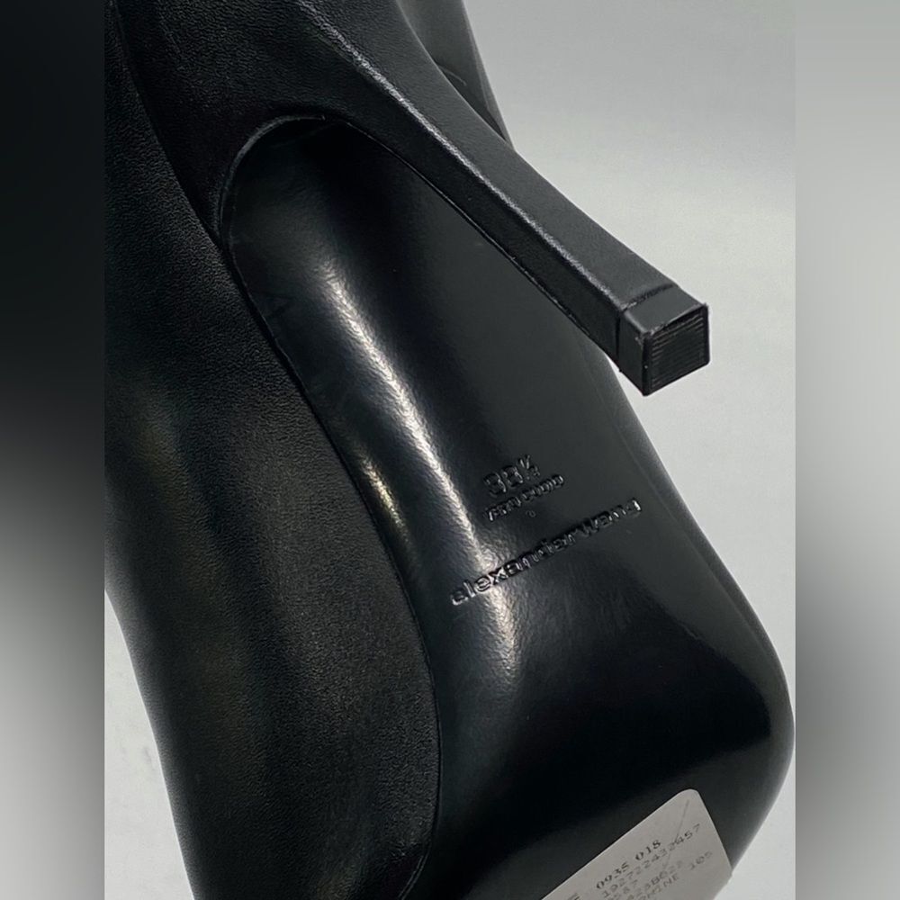 Alexander Wang Delphine brand-embossed leather heeled knee-high boots size 38.5 - Picture 15 of 15